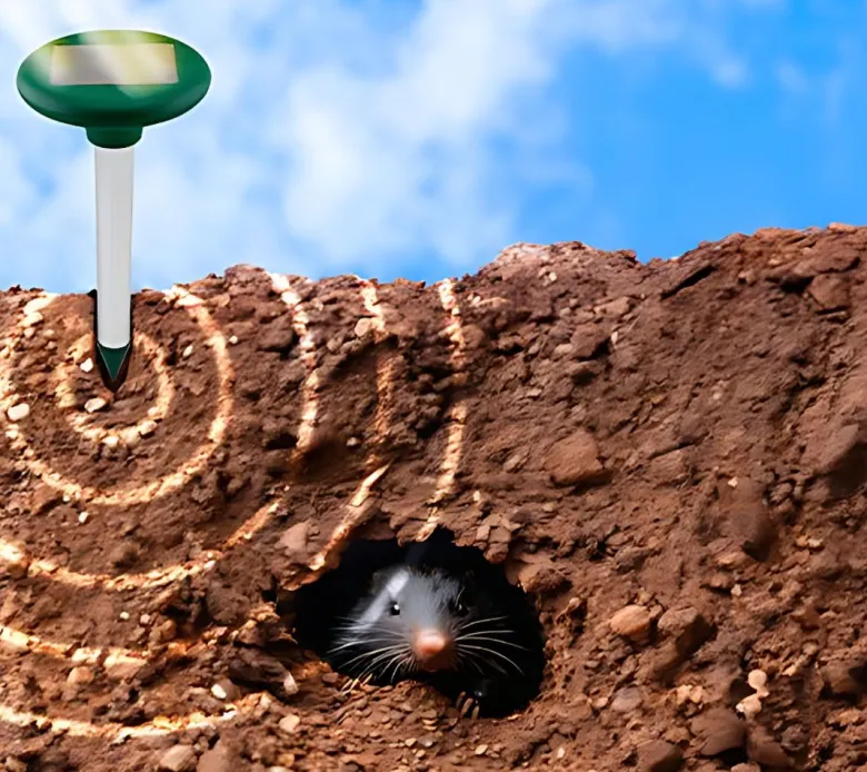Ahuyentador de topos por vibraciones