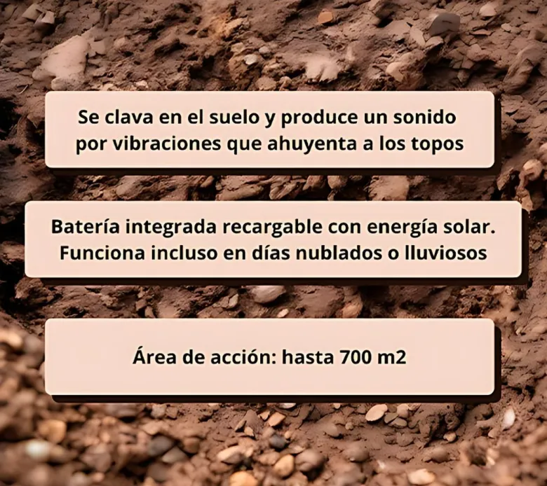 Ahuyentador de topos por vibraciones