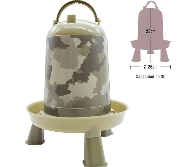 Bebedero camuflaje con patas