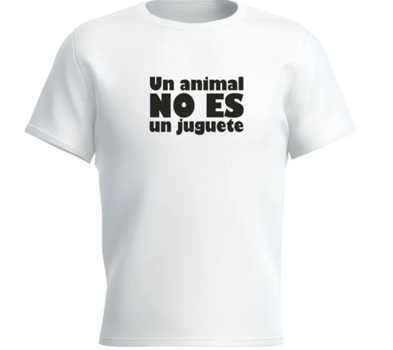 Camiseta "Un animal no es un juguete"