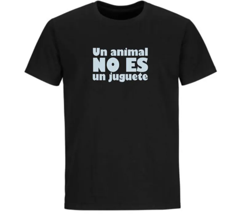 Camiseta "Un animal no es un juguete"