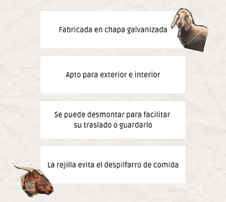 Forrajera individual desmontable
