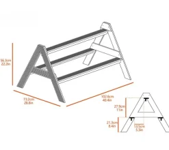 Percha doble para gallinero