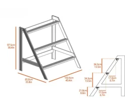 Percha simple para gallinero