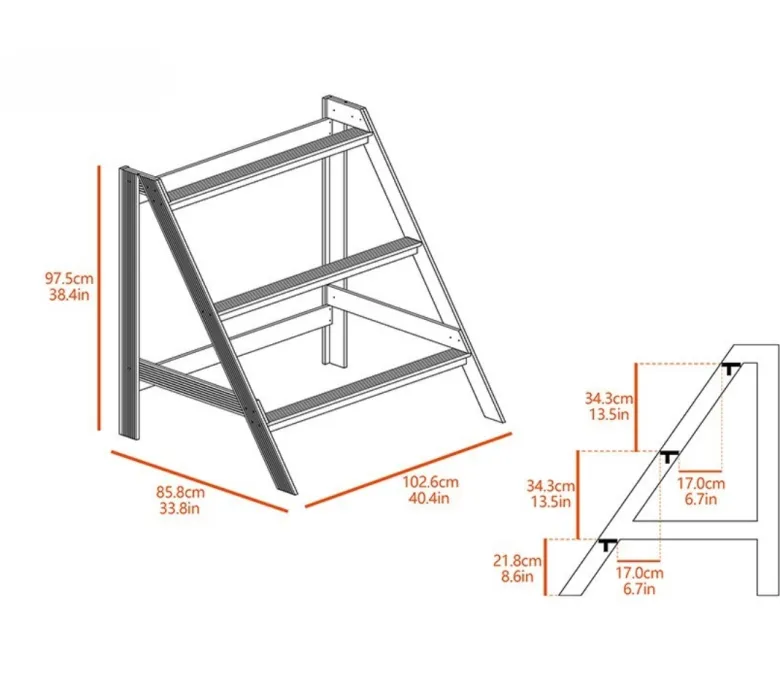 Percha simple para gallinero