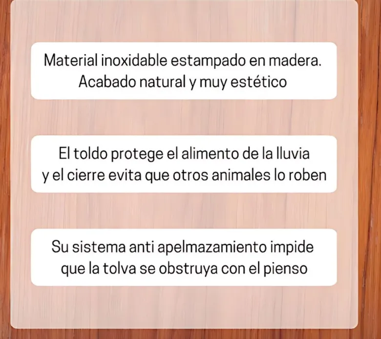 Tolva chapa imitación madera