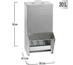 Tolva de exterior galvanizada 17 kg