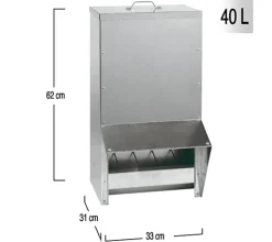 Tolva de exterior galvanizada 23 kg