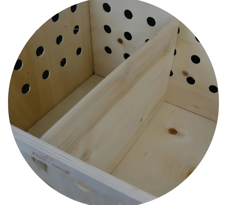 Transportín de madera talla M baja