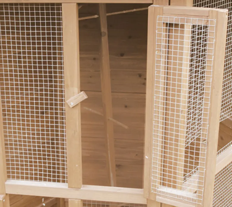Voladera hexagonal en madera
